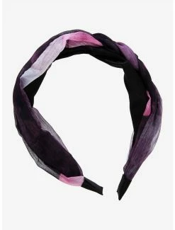 Beauty Purple Tie-Dye Braid Chiffon Headband