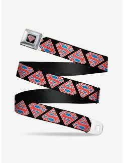 Belts DC Comics Superman Shield Flip Americana Seatbelt Belt