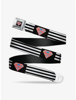 Belts DC Comics Superman Shield Flip Americana Stripes Seatbelt Belt