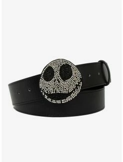 Belts Nightmare Before Christmas Jack Rhinestone Vegan Leather Waist Belt