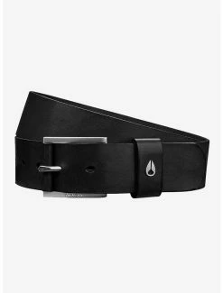 Belts Nixon Americana Leather Black And Silver Belt