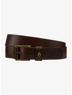 Belts Nixon Americana Leather Dark Brown Belt