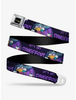 Belts Disney Darkwing Duck Pose Lets Get Dangerous Black Purples Youth Seatbelt Belt