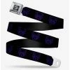 Belts Marvel Black Panther Avengers Icon Outline Black Purple Youth Seatbelt Belt