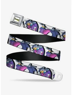 Belts Disney Darkwing Duck 3 Poses White Seatbelt Belt
