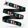 Belts Disney Hocus Pocus Sanderson Sisters Group Pose Black Blues Seatbelt Belt