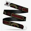 Belts Marvel Deadpools Chimichangas Star Logo Weathered Black Yellow Red Seatbelt Belt