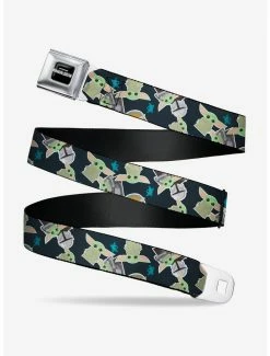 Belts Star Wars The Mandalorian The Child And Frog Icons Navy Seatbelt Belt