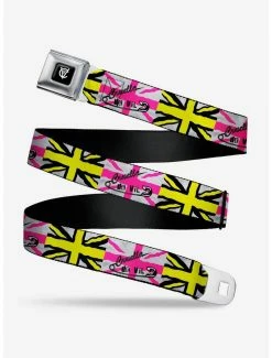 Belts Disney Cruella De Vil Safety Pin Union Jack Seatbelt Belt