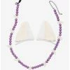 Cosplay InuYasha Ears Hair Clip & Necklace Set - BoxLunch Exclusive