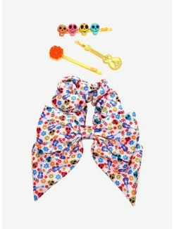 Beauty Disney Pixar Coco Sugar Skull Bobby Pin And Scrunchy Set - BoxLunch Exclusive