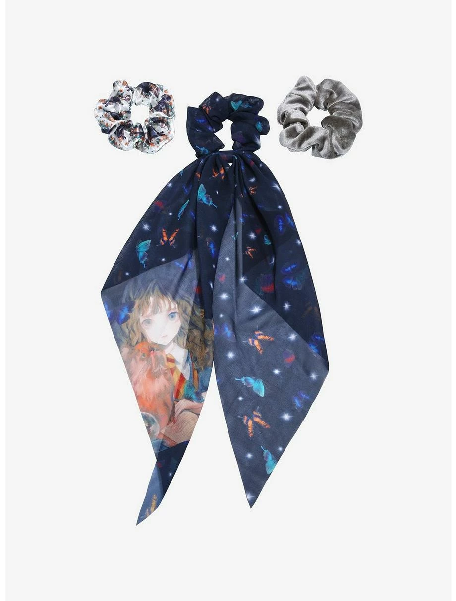 Beauty Harry Potter Hermione Watercolor Portrait Scrunchy Set - BoxLunch Exclusive 1 Beauty Harry Potter Hermione Watercolor Portrait Scrunchy Set - BoxLunch Exclusive