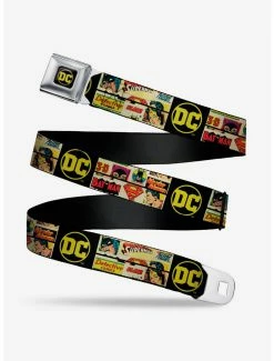 Belts DC Comics Vintage Superhero Logos Seatbelt Belt