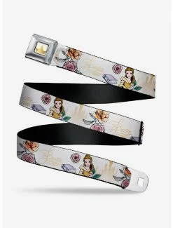 Belts Disney Beauty And The Beast Belle Flowers Seatbelt Belt