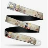 Belts Disney Snow White And The Seven Dwarfs Flowers Yellow Seatbelt Belt