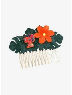 Face Masks Disney Moana Monstera Leaf Hair Barrette - BoxLunch Exclusive