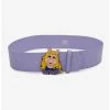 Belts Disney The Muppets Miss Piggy Glitter Enamel Buckle Vegan Leather Belt