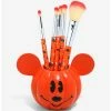 Face Masks Disney Mickey Mouse Jack-O'Lantern Makeup Brush Set & Holder - BoxLunch Exclusive